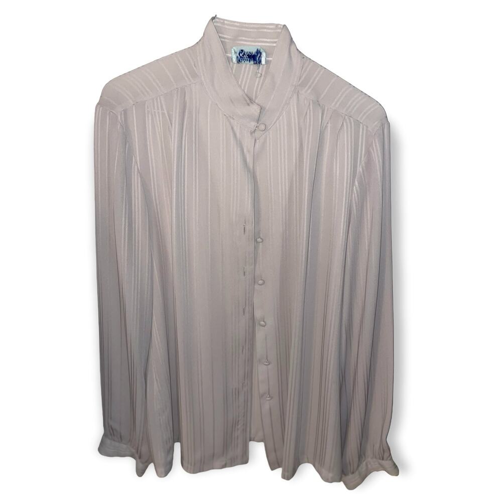 Vintage Ship 'n Shore Light Purple Blouse Sz 14 EUC